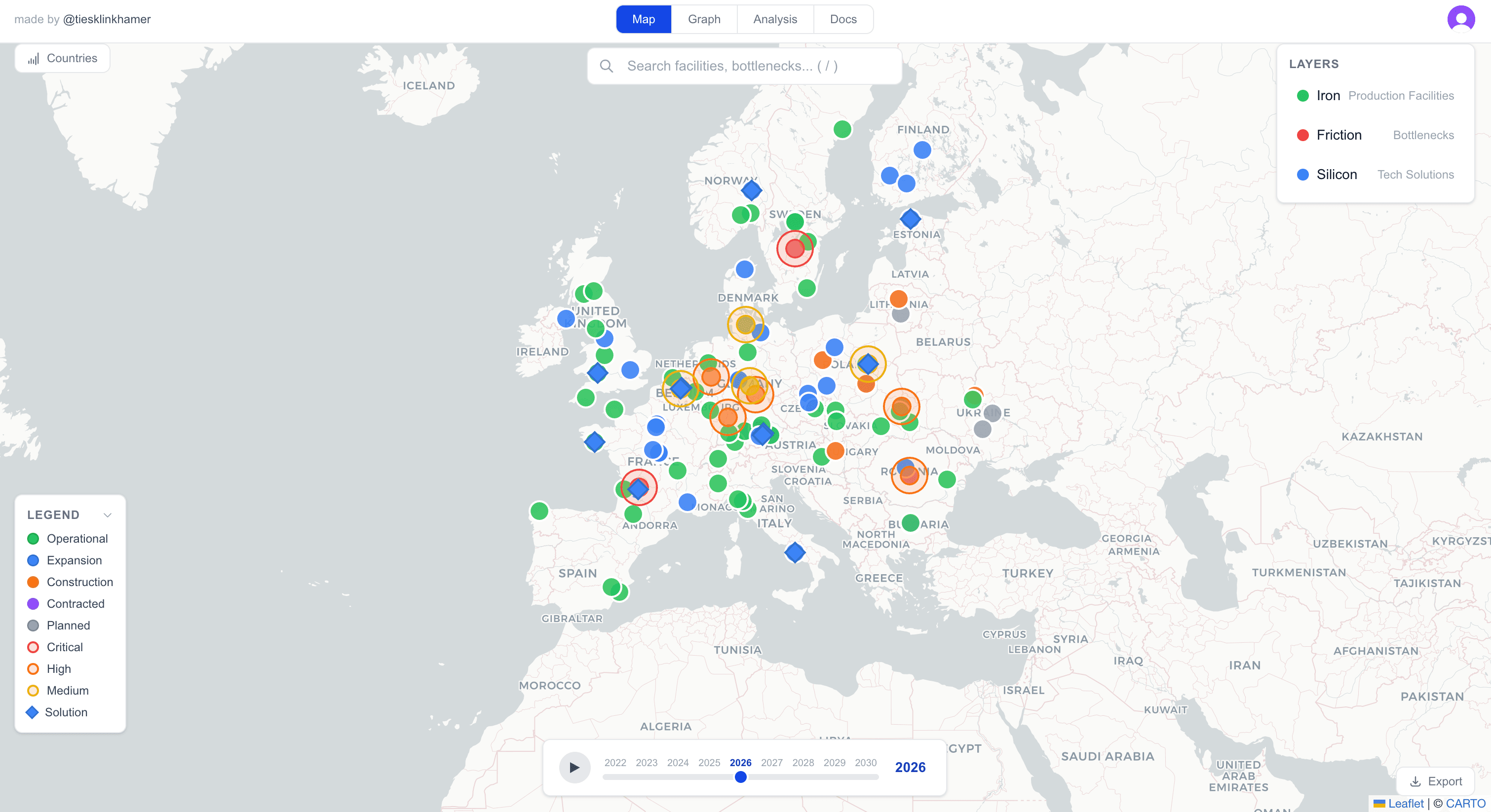 euro-defense.com — Geospatial facility mapping